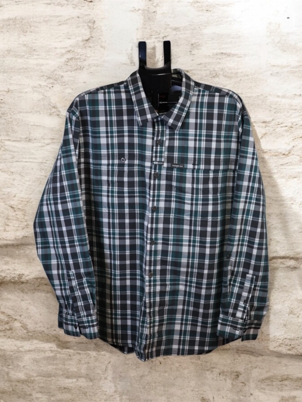 Wrangler ATG Plaid Stretch Button Up Shirt 3XL